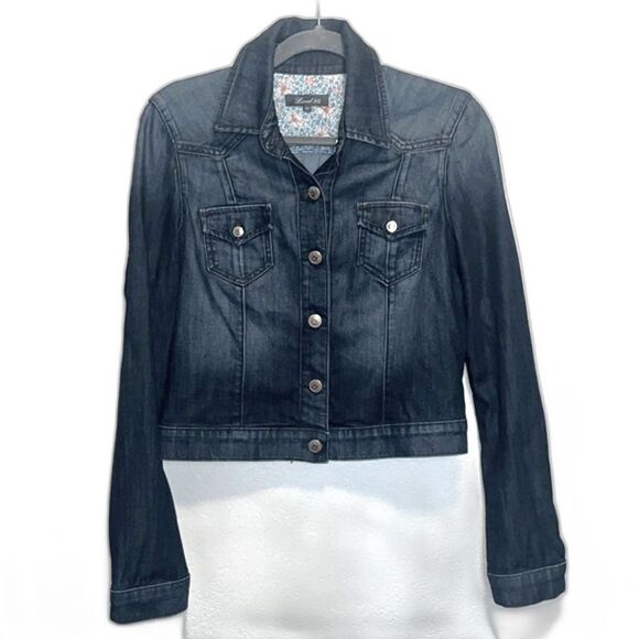 Level 99 Anthropologie cropped jeans jacket sz M - Picture 1 of 6